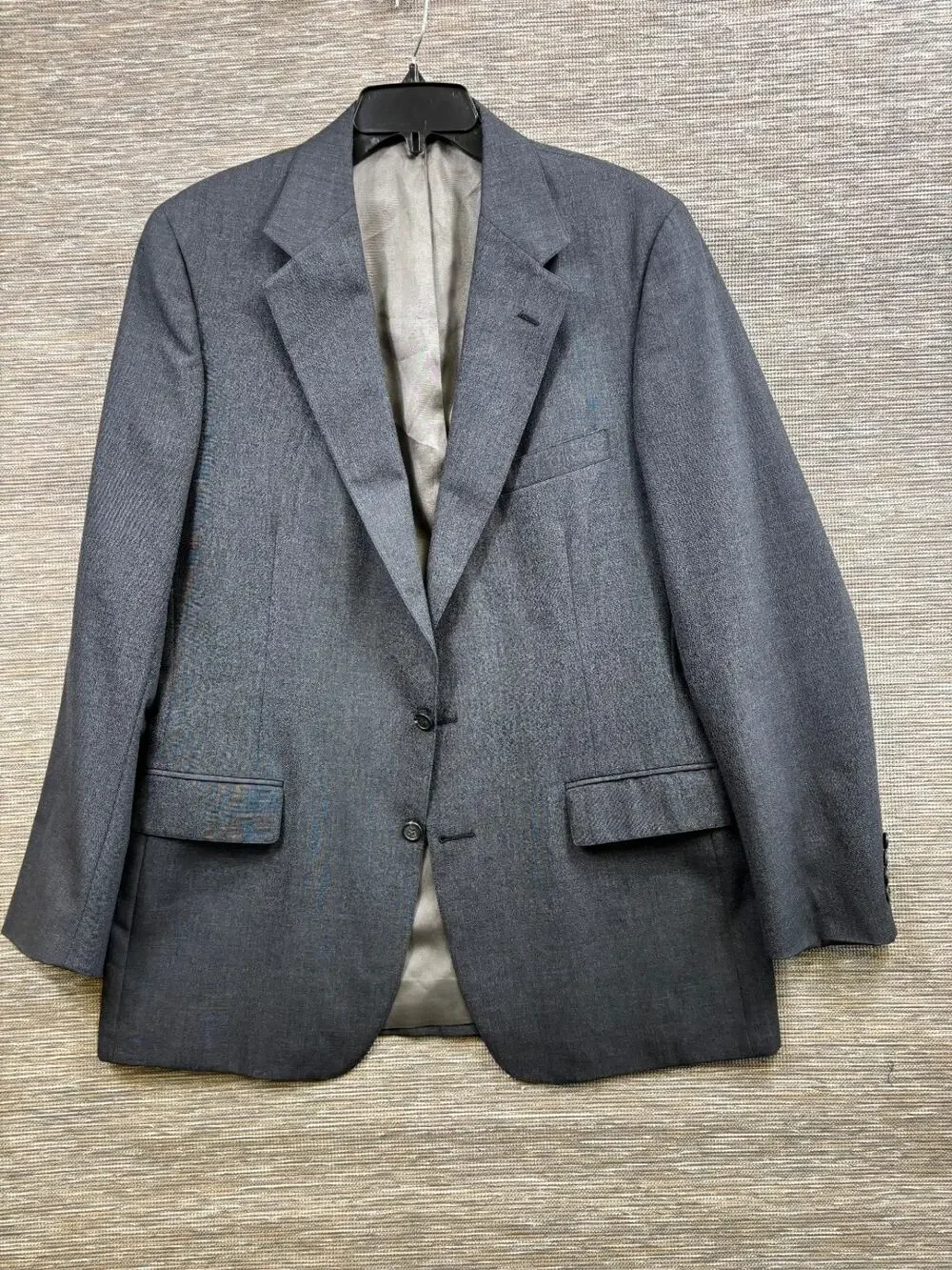 Vintage Polo University Club Ralph Lauren 100% Wool Blazer Jacket Mens 44R Gray